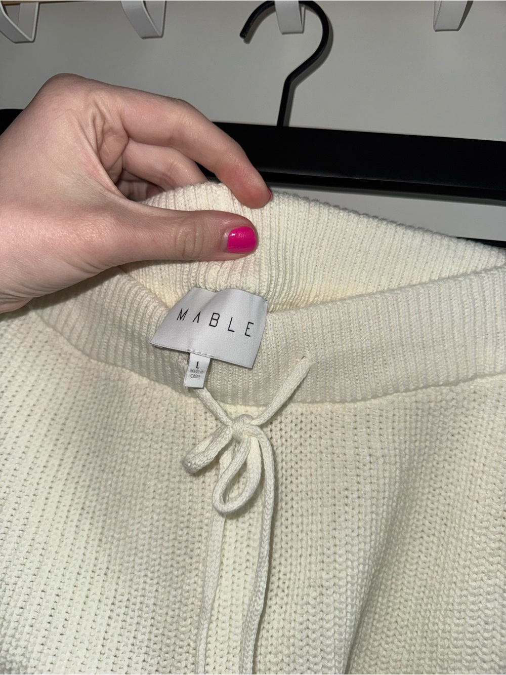 MABLE Cream Knit Shorts - Picture 3 of 3
